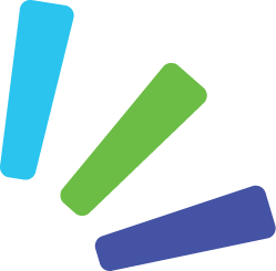 Accent graphic of coloured lines in an arc