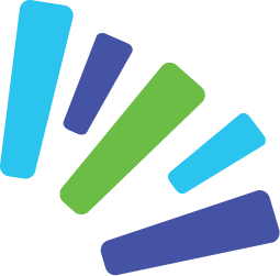 Accent graphic of coloured lines in an arc